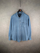 Gap Shirt Mens Large L Blue Vintage Denim Cotton Long Sleeve